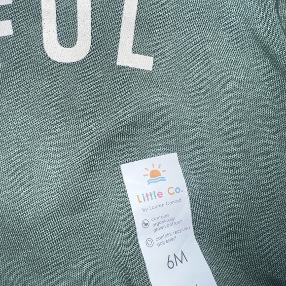 Little Co. Joyful Green Graphic Sweatshirt size 6m New - Picture 2 of 2